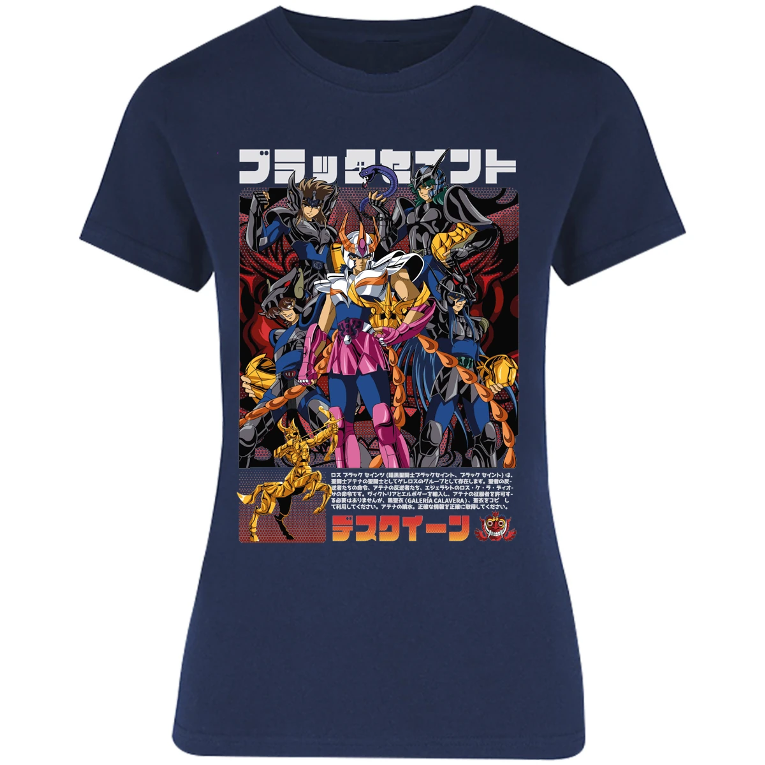 Blusa Saint Seiya Fenix Caballeros Negros Blusa para Mujer 4