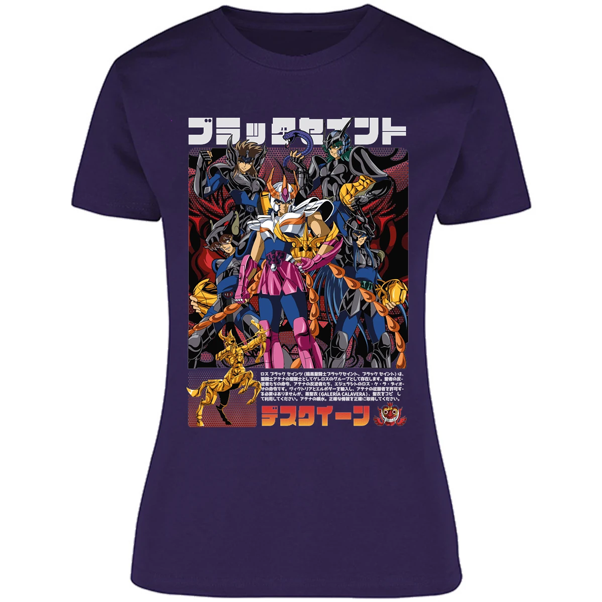 Blusa Saint Seiya Fenix Caballeros Negros Blusa para Mujer 3