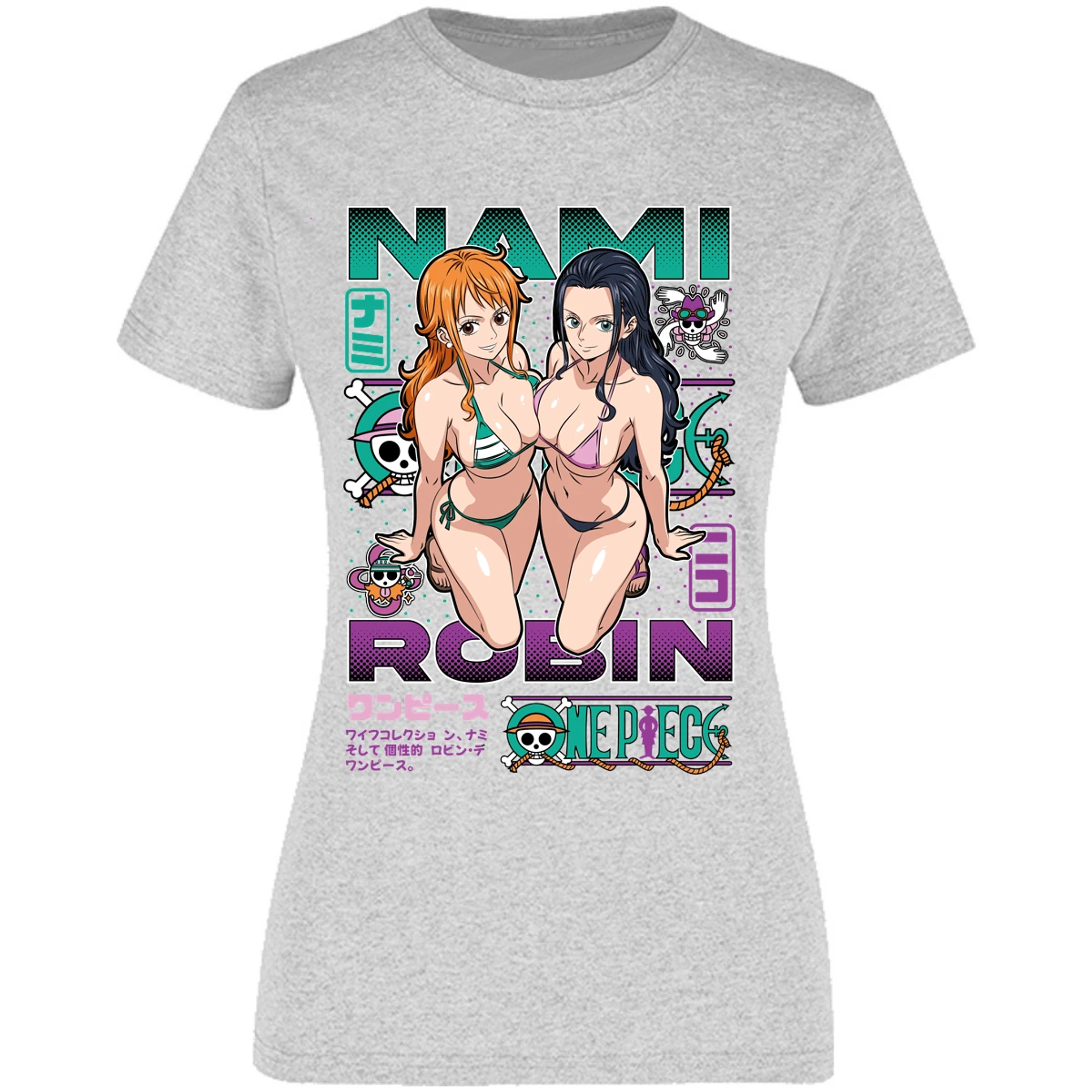 Blusa One Piece Nami Y Robin Blusa para Mujer 25