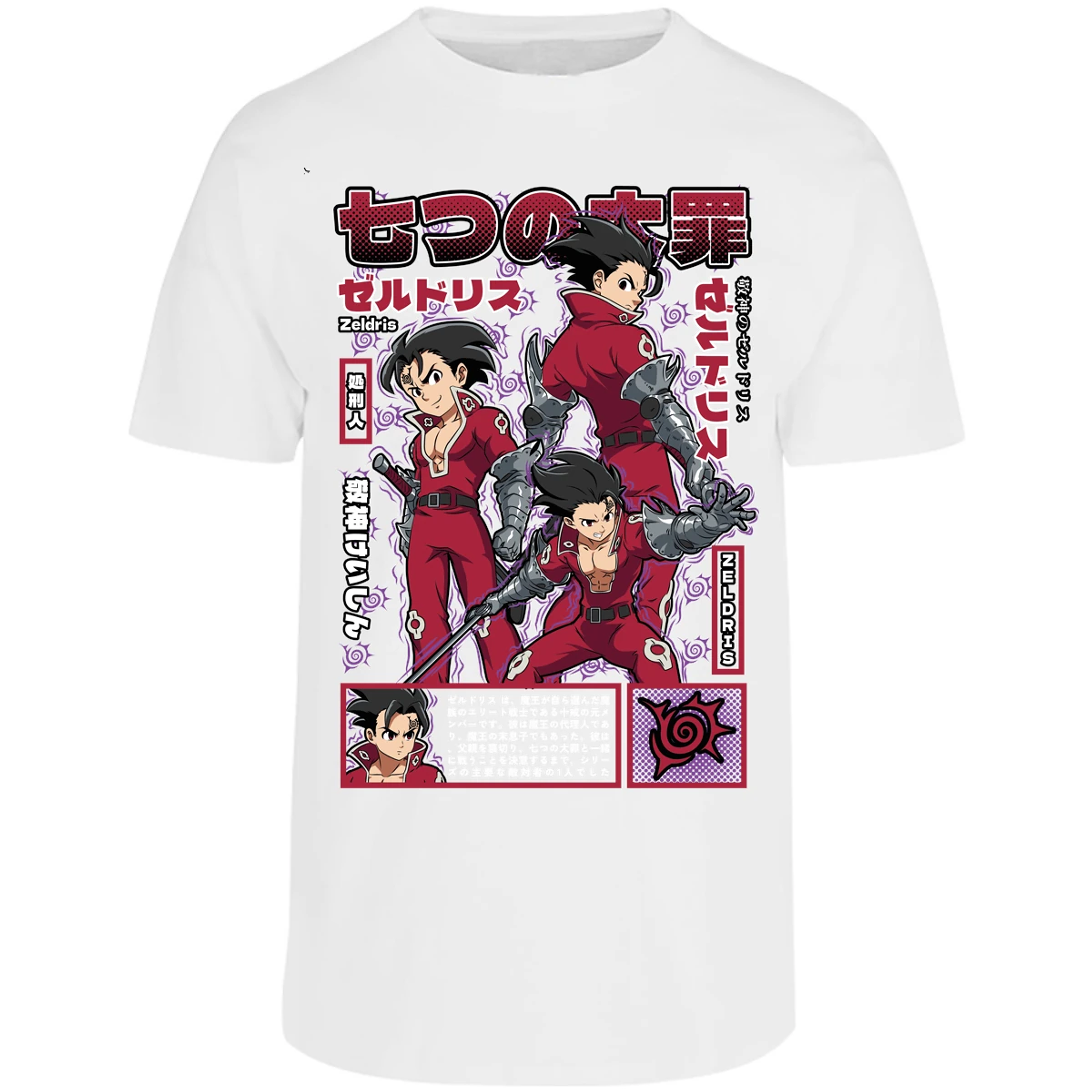 Playera Seven Deadly Sins Zeldris Anime para Adulto 17