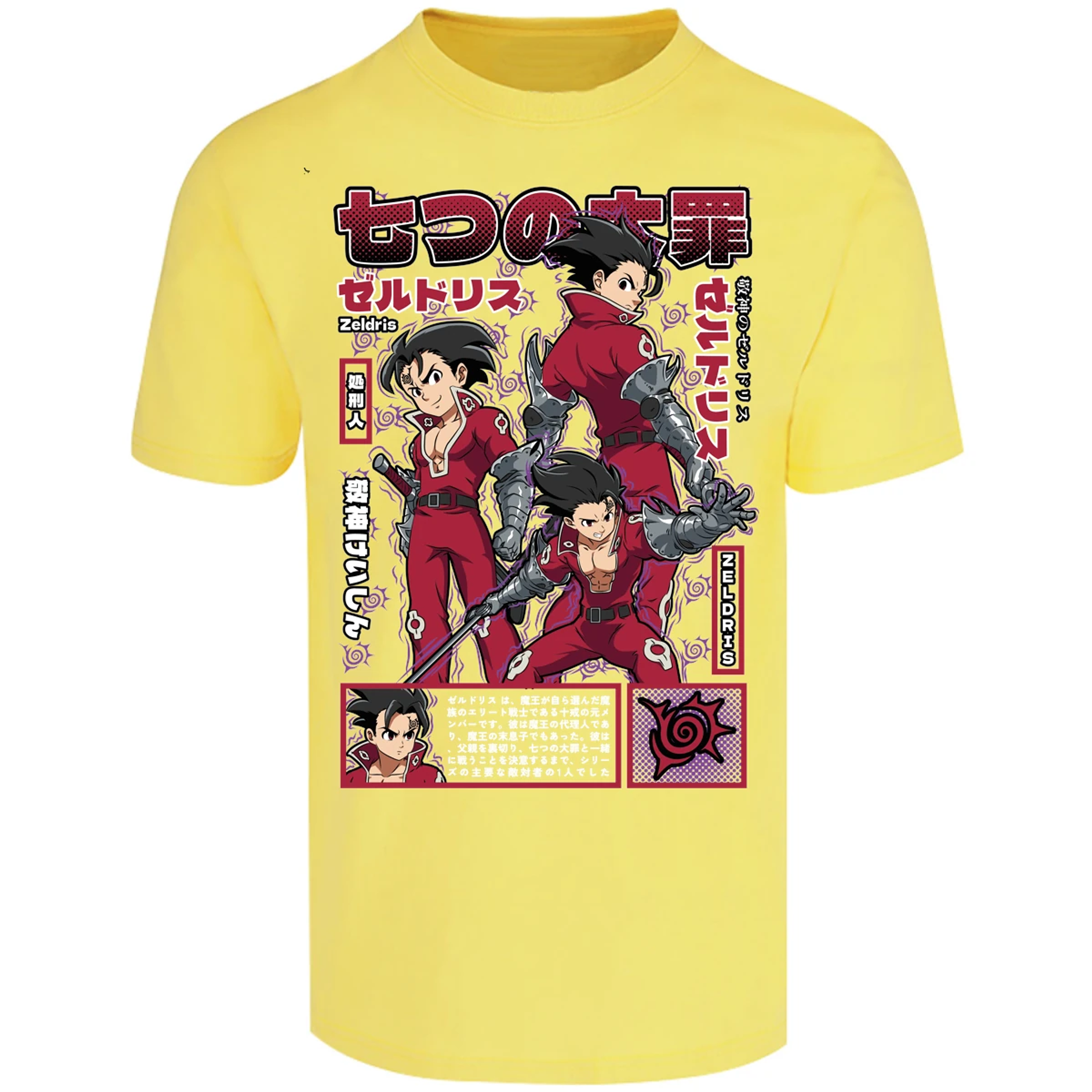 Playera Seven Deadly Sins Zeldris Anime para Adulto 12