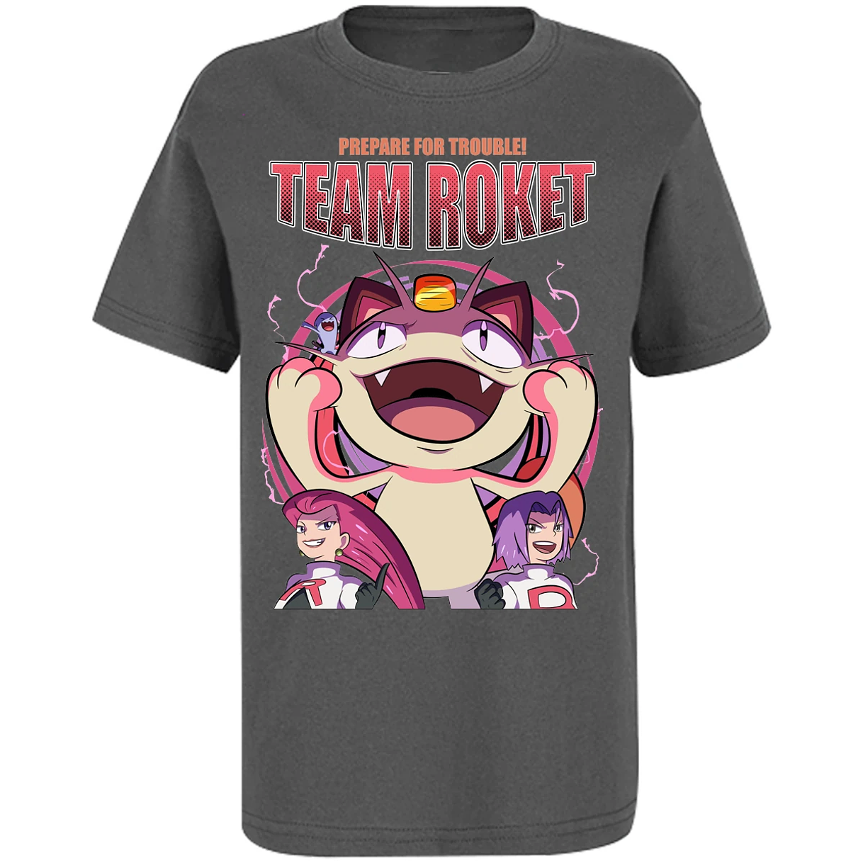 Playera Pokemon Team Rocket para Niño 14