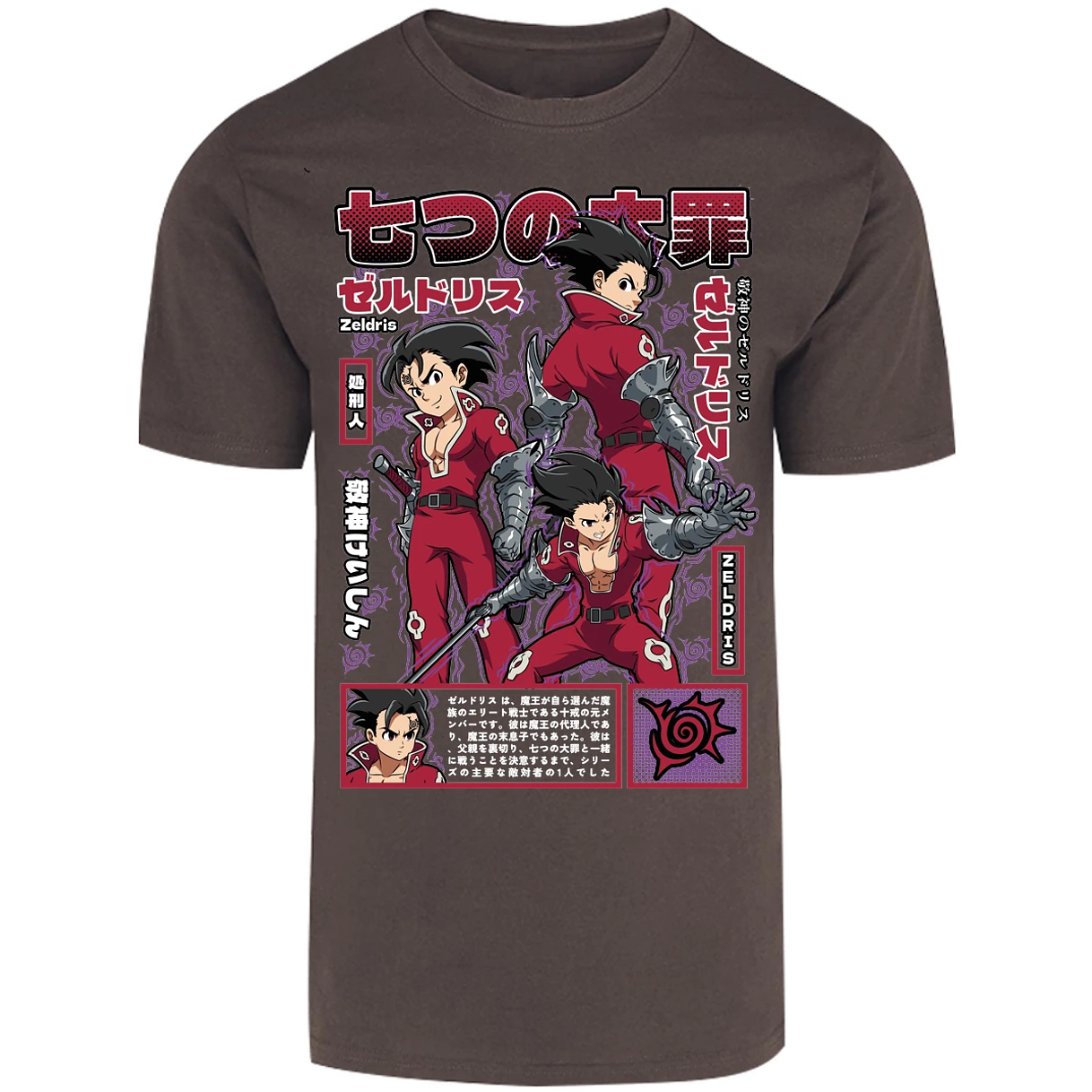 Playera Seven Deadly Sins Zeldris Anime para Adulto 28