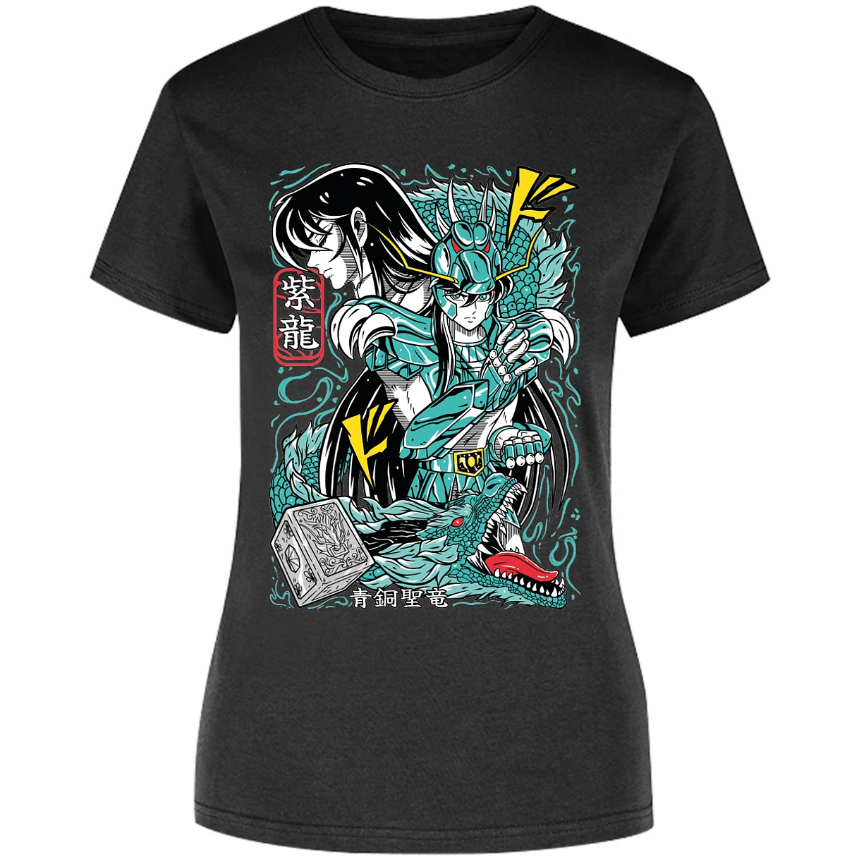 Blusa Saint Seiya Shiryu Anime Blusa para Mujer 7