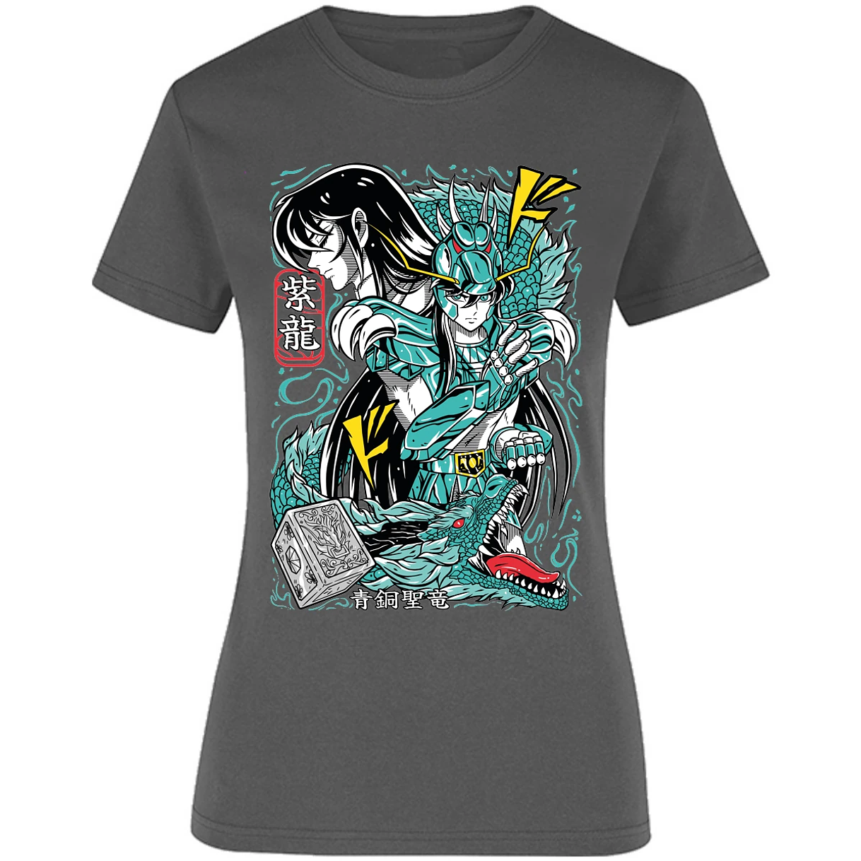Blusa Saint Seiya Shiryu Anime Blusa para Mujer 14