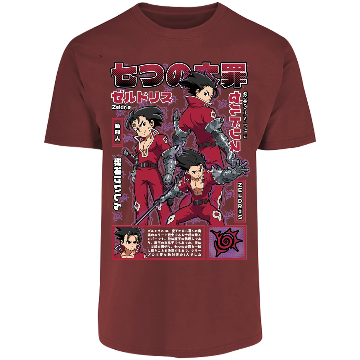 Playera Seven Deadly Sins Zeldris Anime para Adulto 27