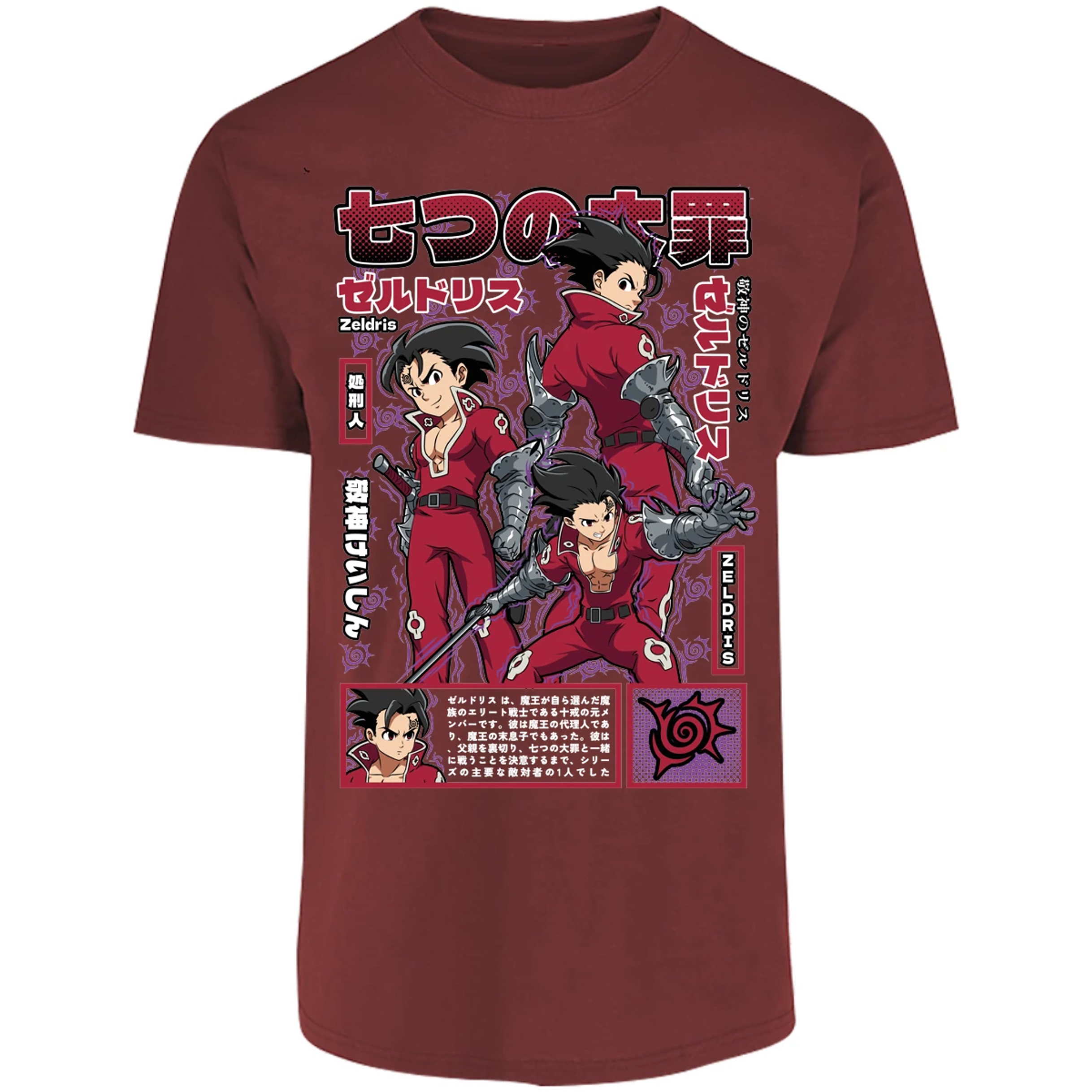 Playera Seven Deadly Sins Zeldris Anime para Adulto 27