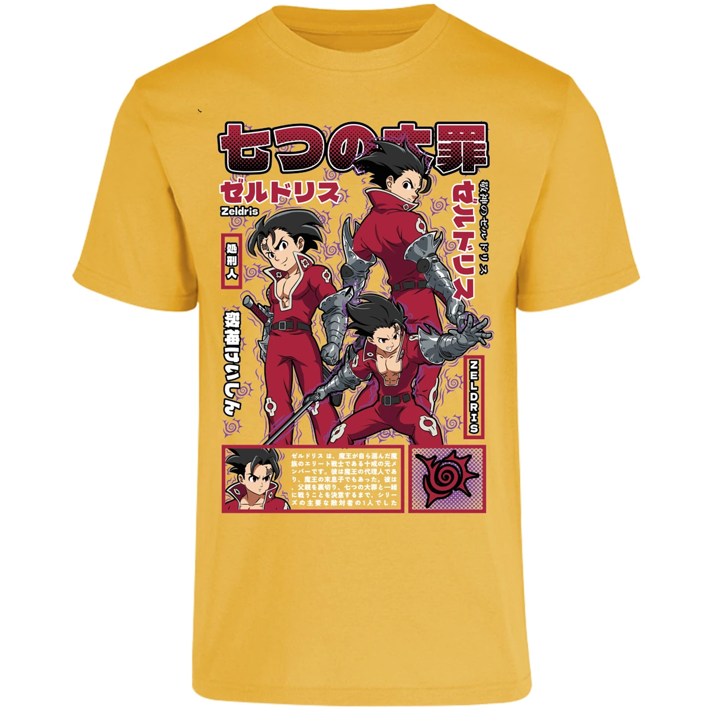 Playera Seven Deadly Sins Zeldris Anime para Adulto 25