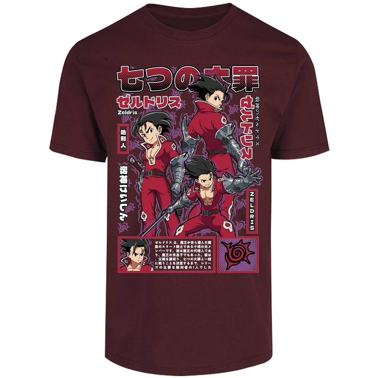 Playera Seven Deadly Sins Zeldris Anime para Adulto 23