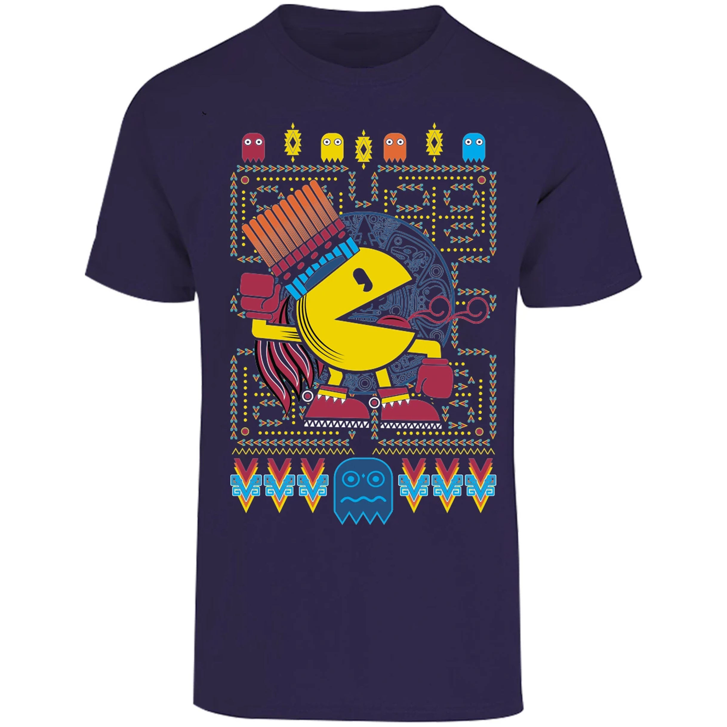 Playera Pacman Pacman Prehispanico para Adulto 25