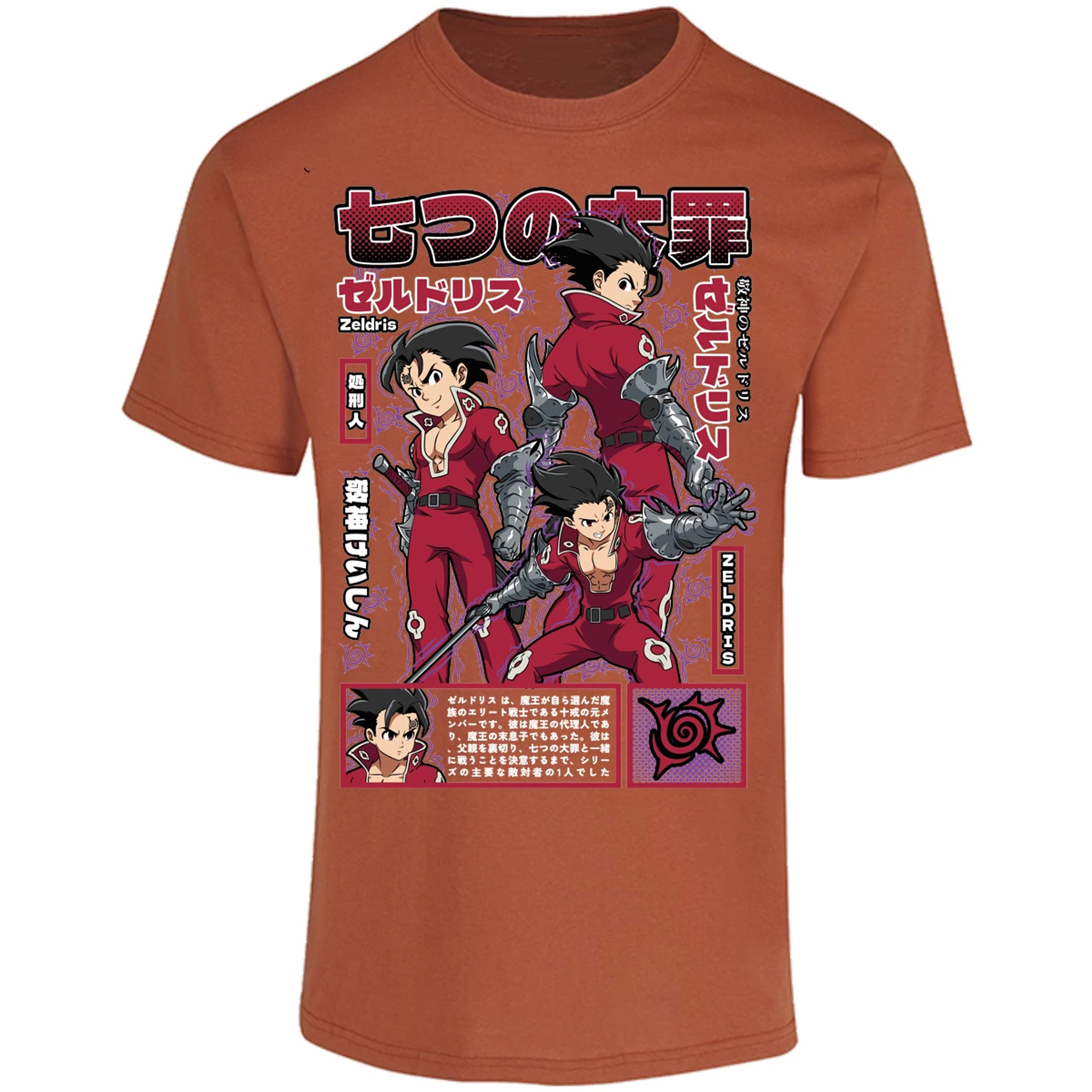 Playera Seven Deadly Sins Zeldris Anime para Adulto 16