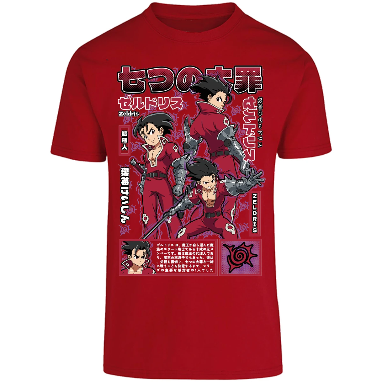 Playera Seven Deadly Sins Zeldris Anime para Adulto 22