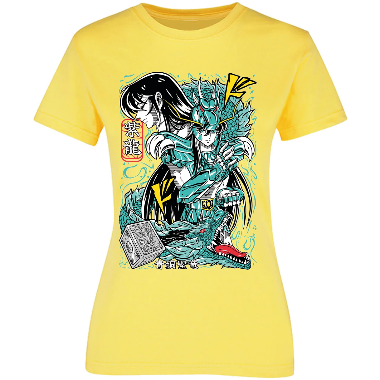 Blusa Saint Seiya Shiryu Anime Blusa para Mujer 18