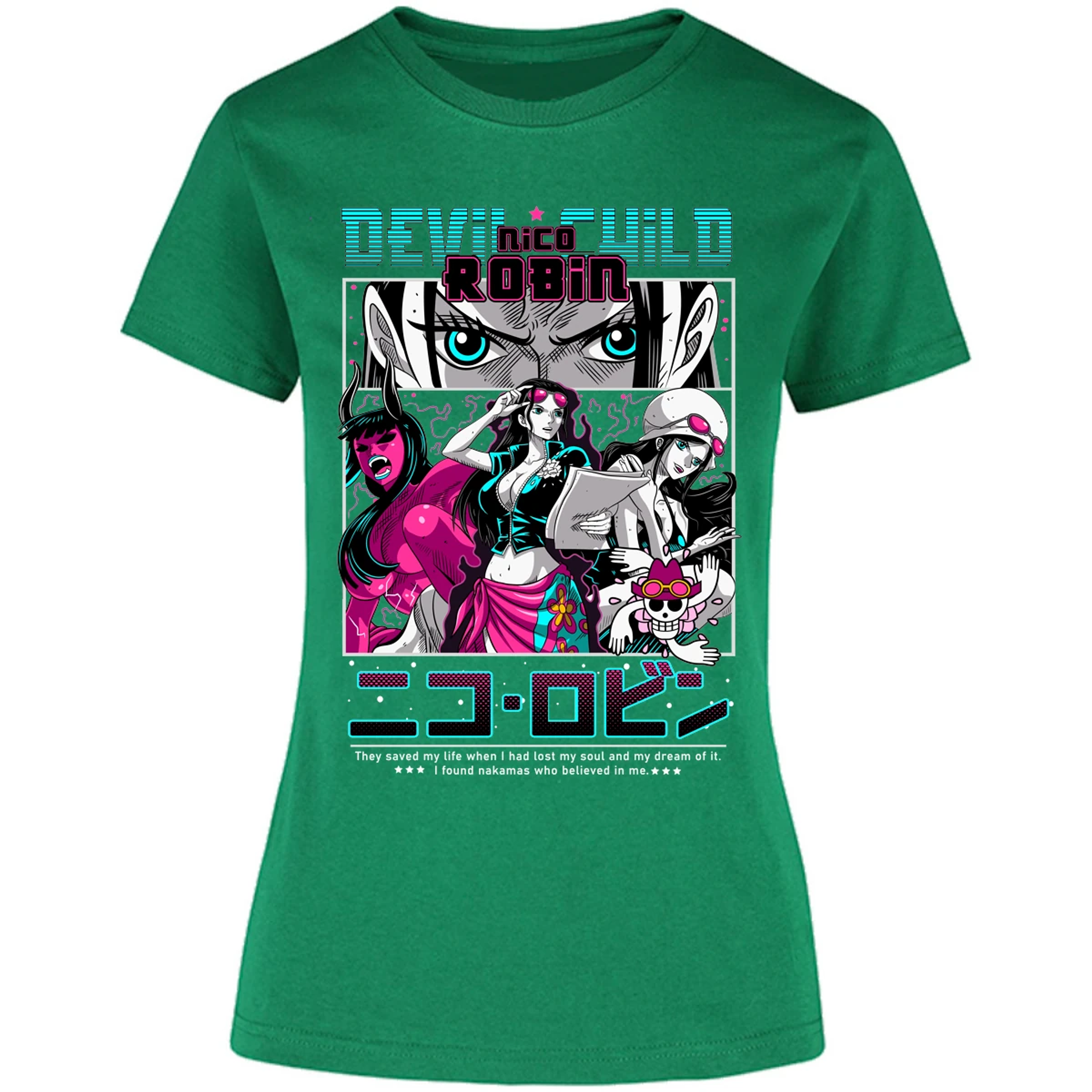 Blusa One Piece Nico Robin Anime Blusa para Mujer 17