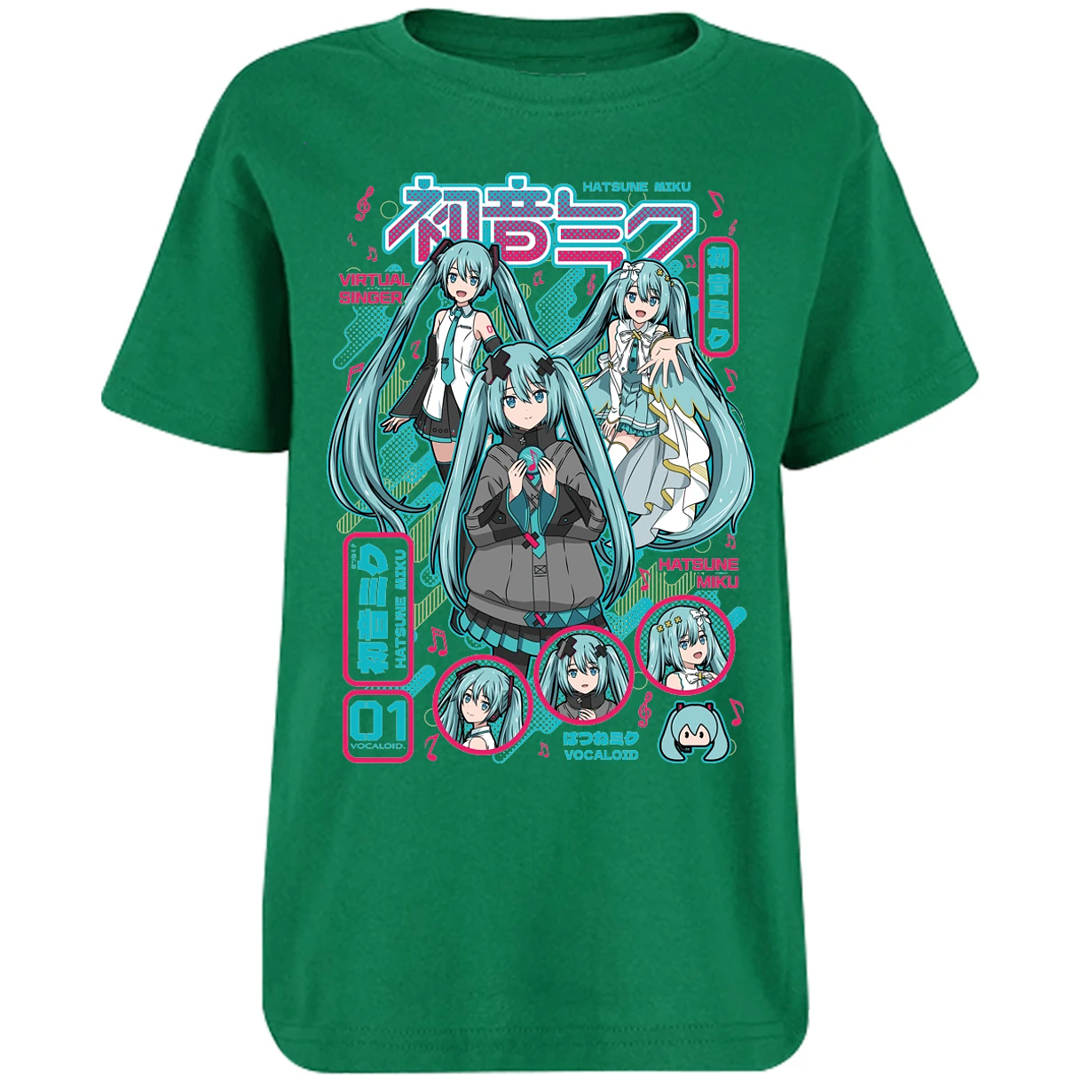 Playera Naruto Miku Anime para Niño 12