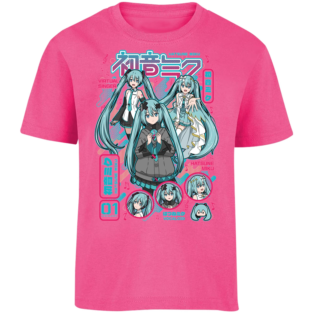Playera Naruto Miku Anime para Niño 8