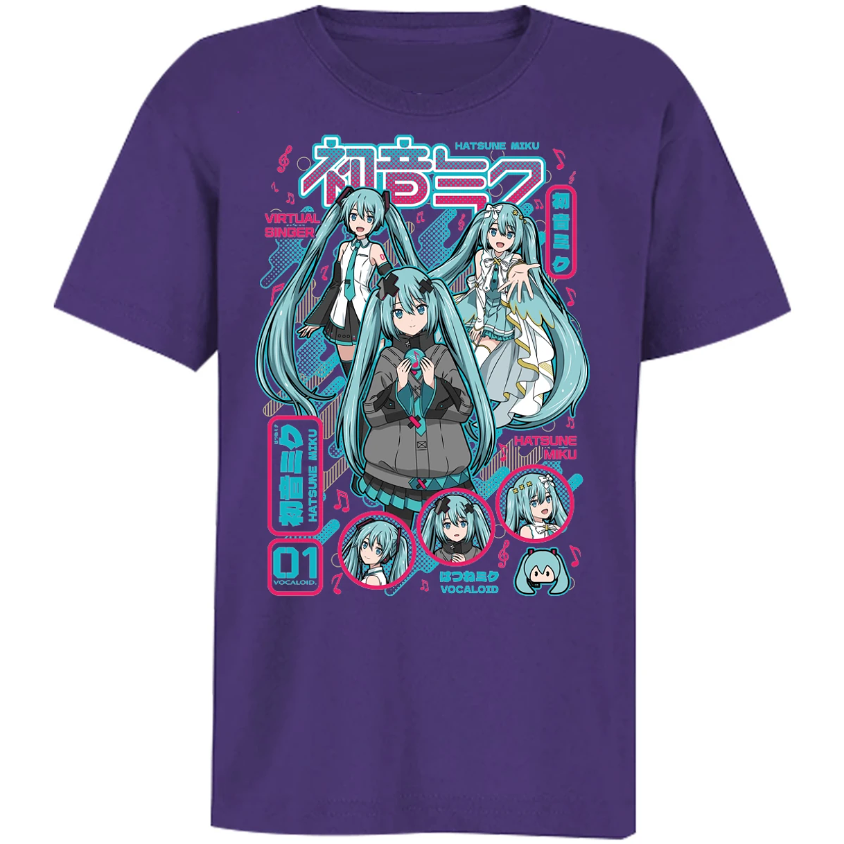 Playera Naruto Miku Anime para Niño 9