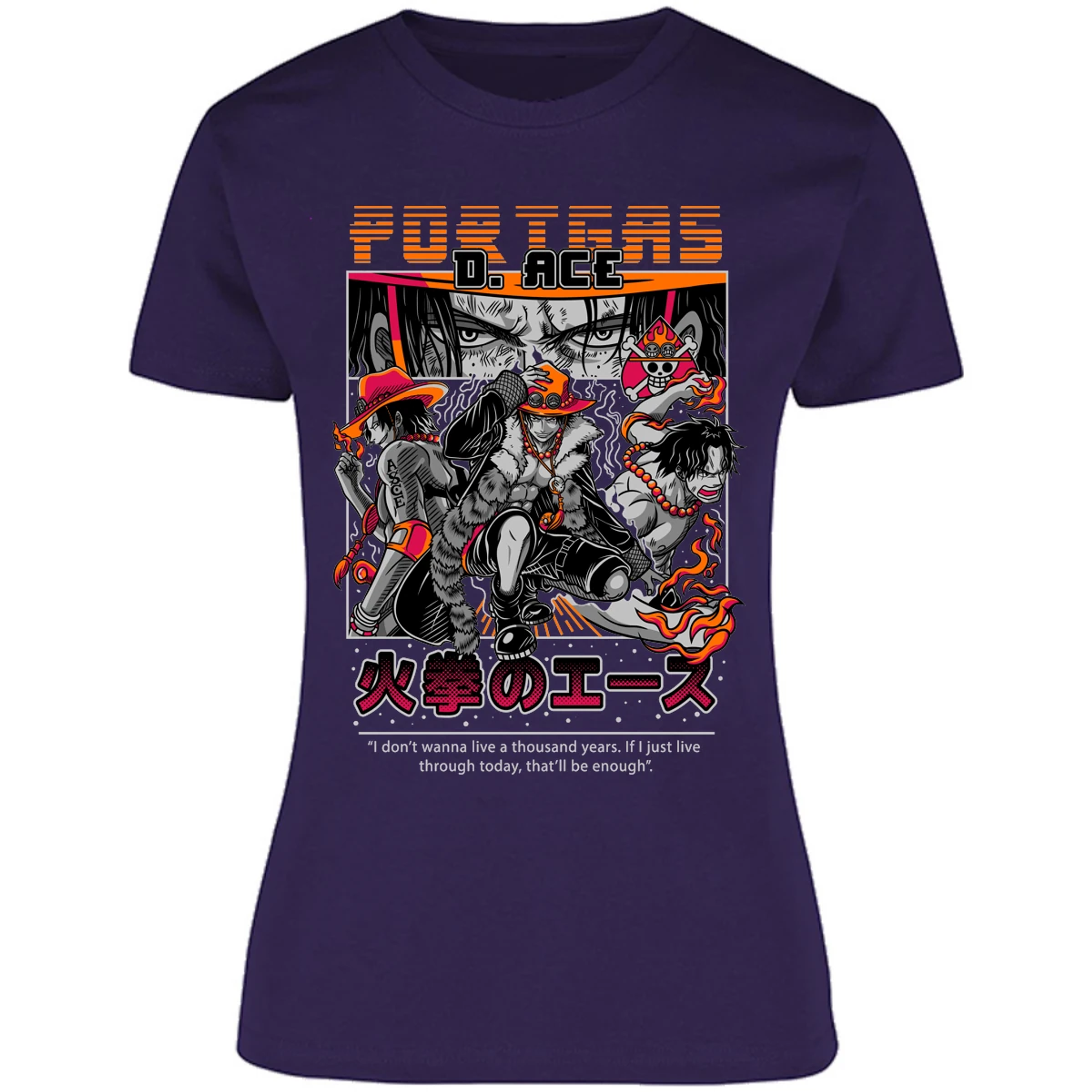 Blusa One Piece Portgas Blusa para Mujer 10