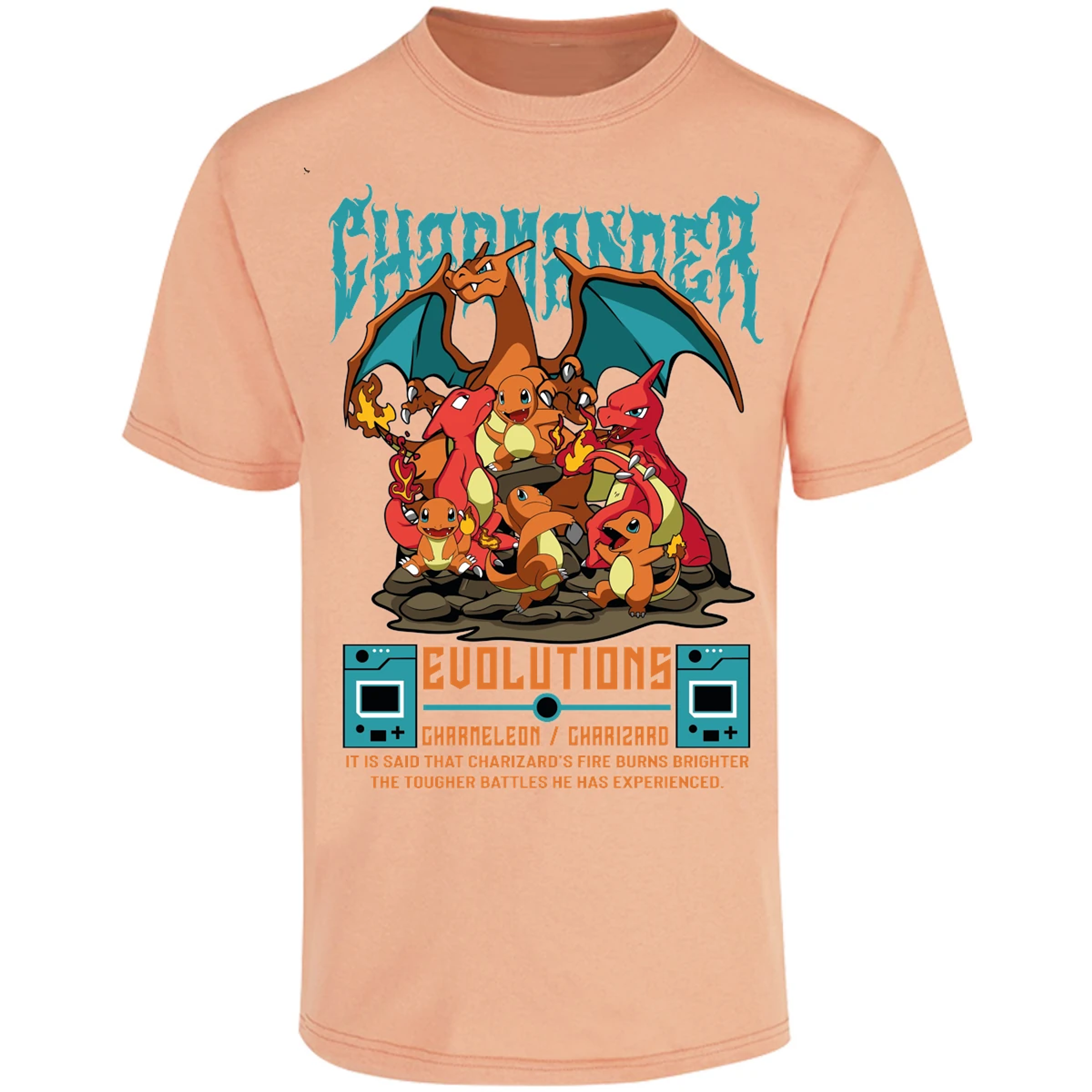 Playera Pokemon Charmander Anime para Adulto 24