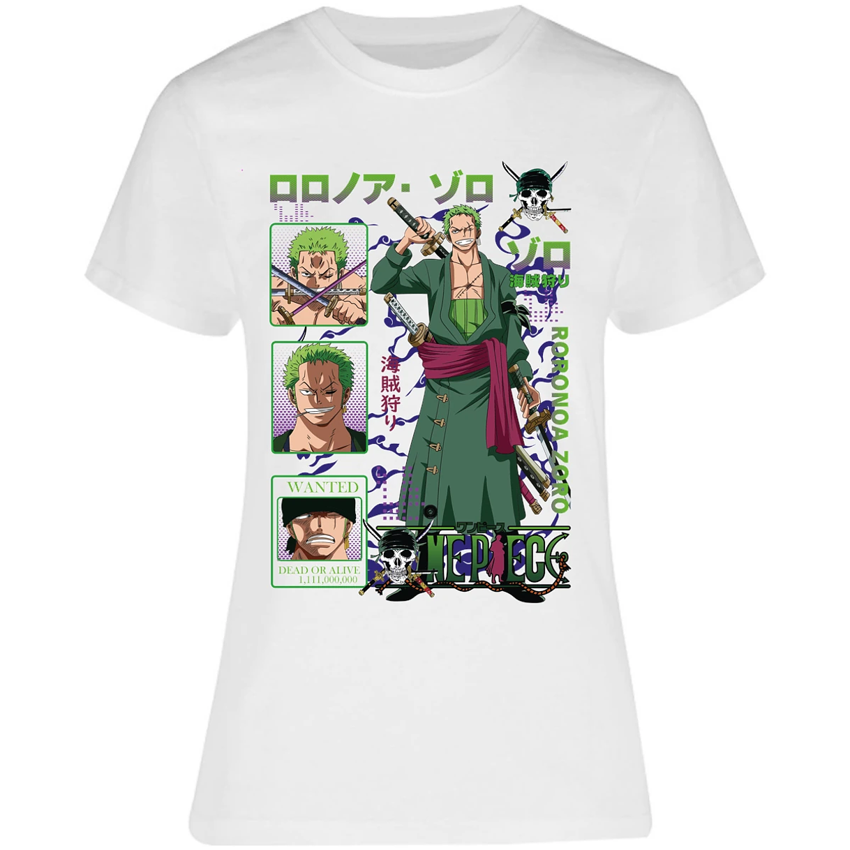 Blusa One Piece Zoro One Piece Blusa para Mujer 40