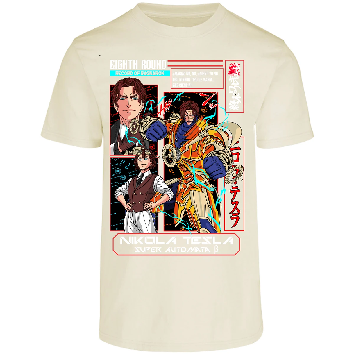 Playera Record Of Ragnarok Tesla Anime para Adulto 16