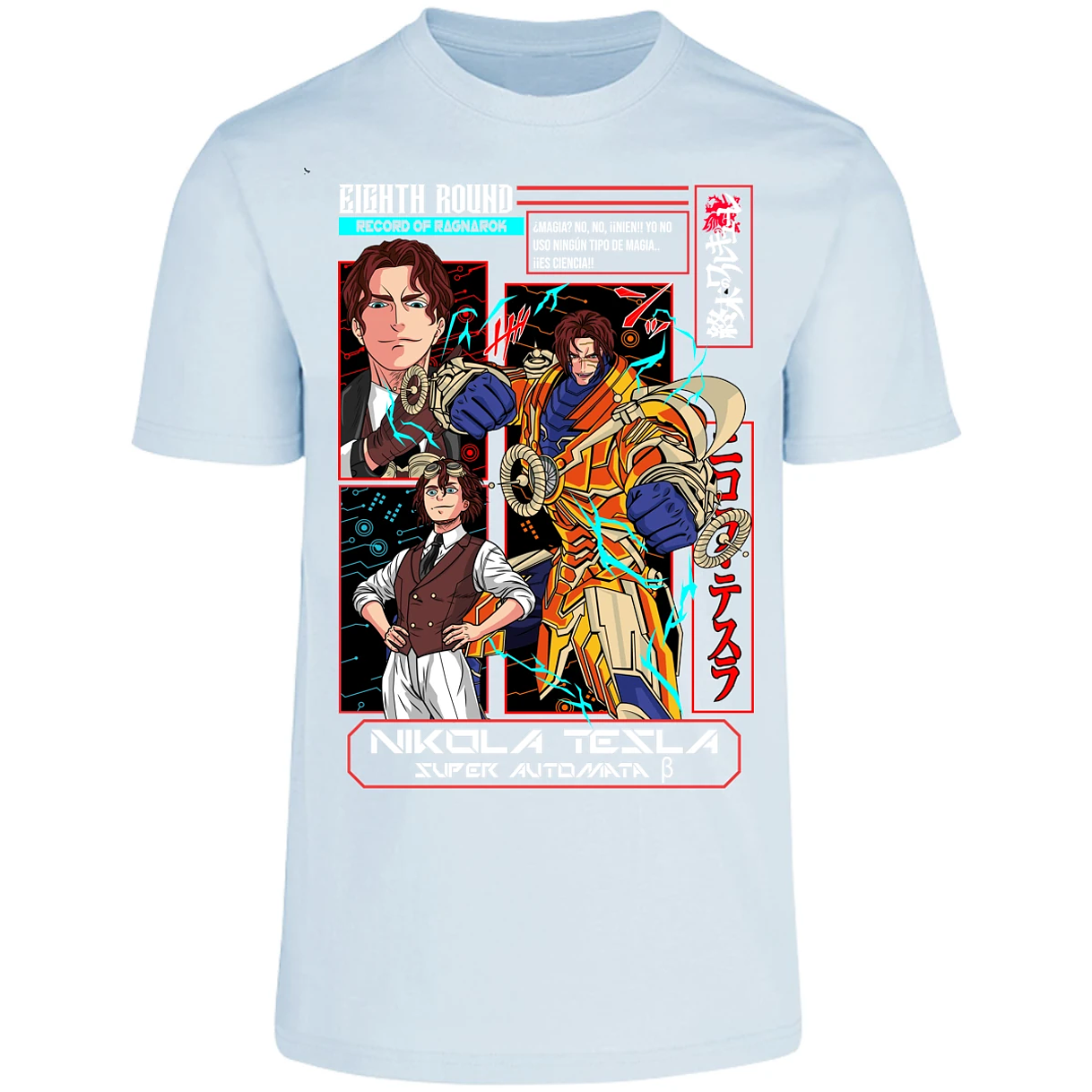 Playera Record Of Ragnarok Tesla Anime para Adulto 21