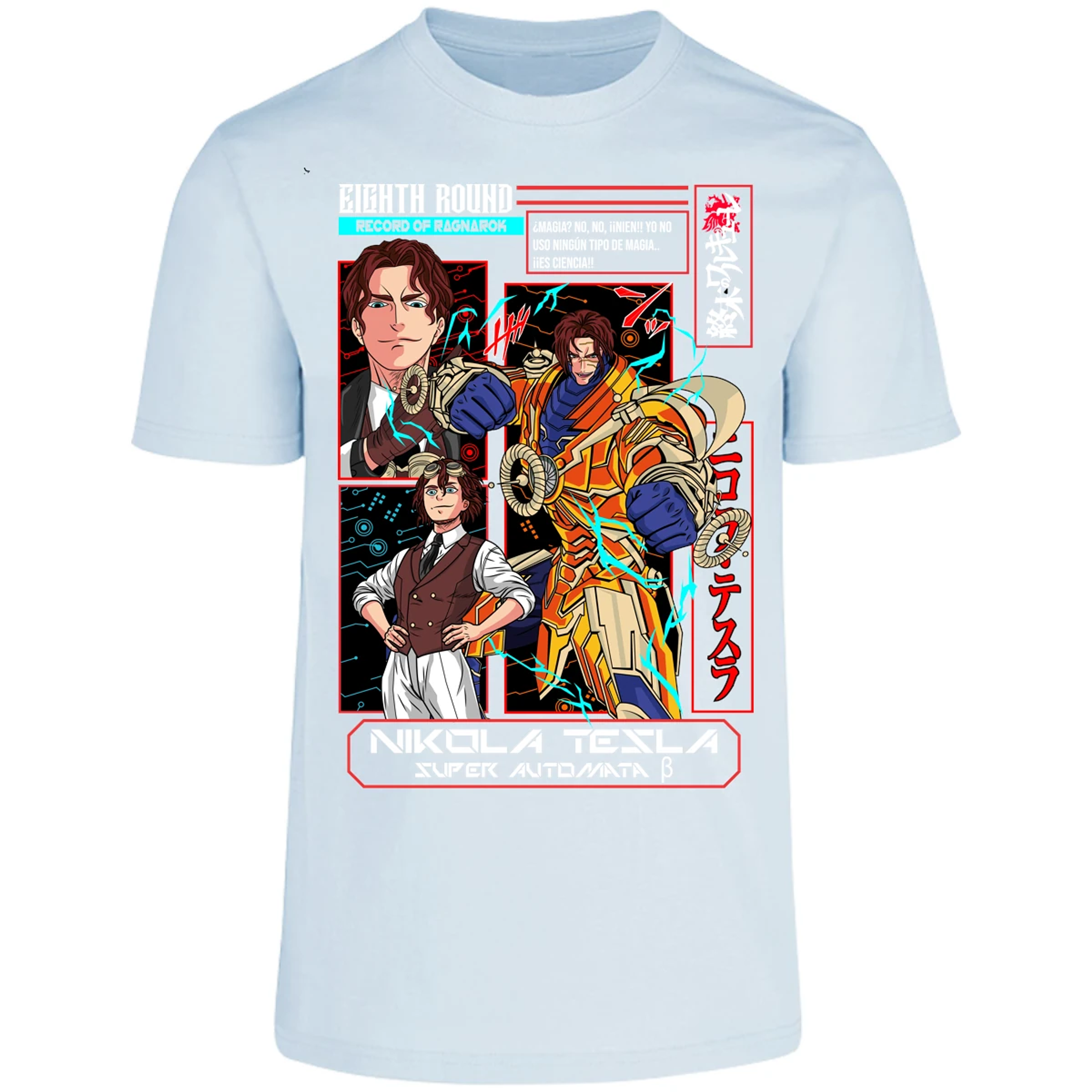 Playera Record Of Ragnarok Tesla Anime para Adulto 21