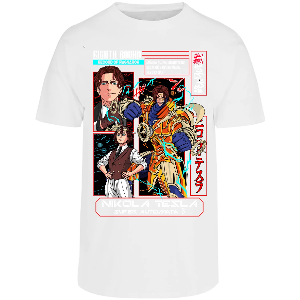 Playera Record Of Ragnarok Tesla Anime para Adulto 26