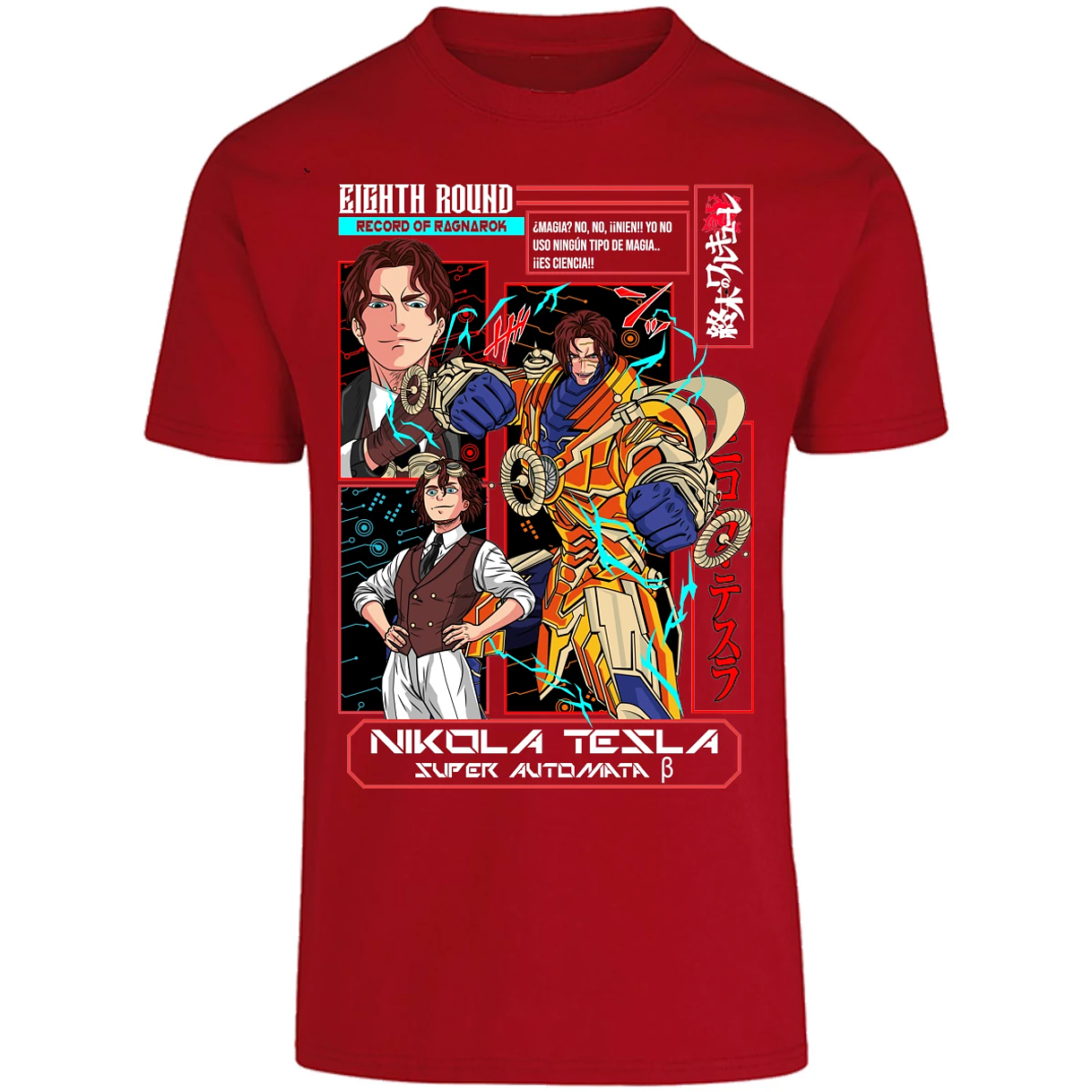 Playera Record Of Ragnarok Tesla Anime para Adulto 9