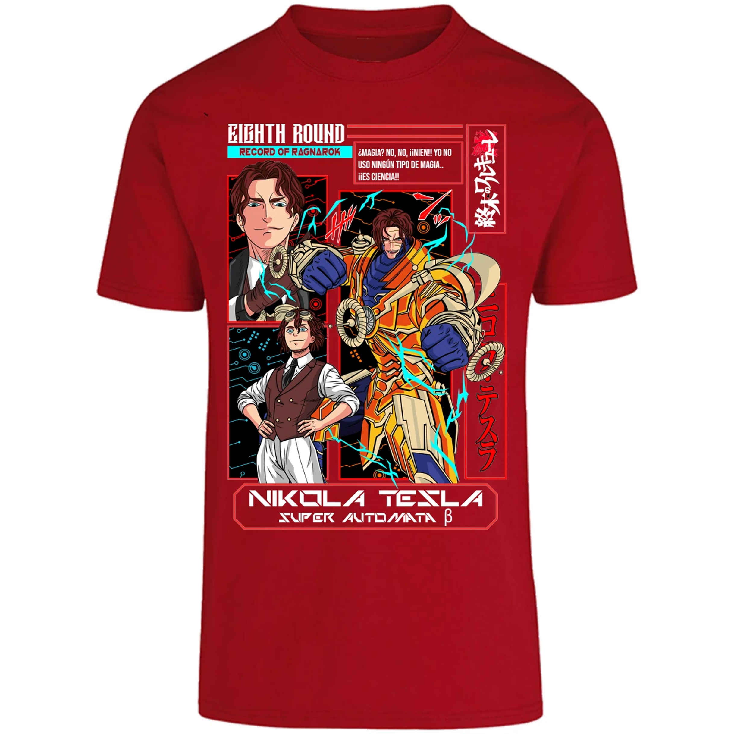 Playera Record Of Ragnarok Tesla Anime para Adulto 9