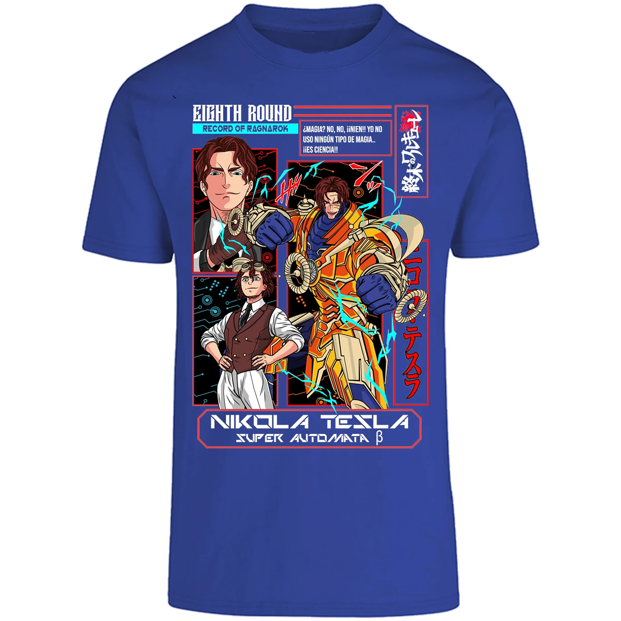 Playera Record Of Ragnarok Tesla Anime para Adulto 12