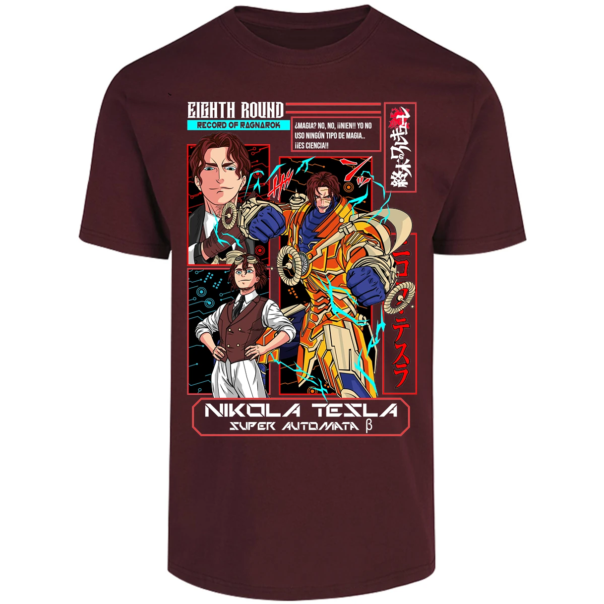 Playera Record Of Ragnarok Tesla Anime para Adulto 18