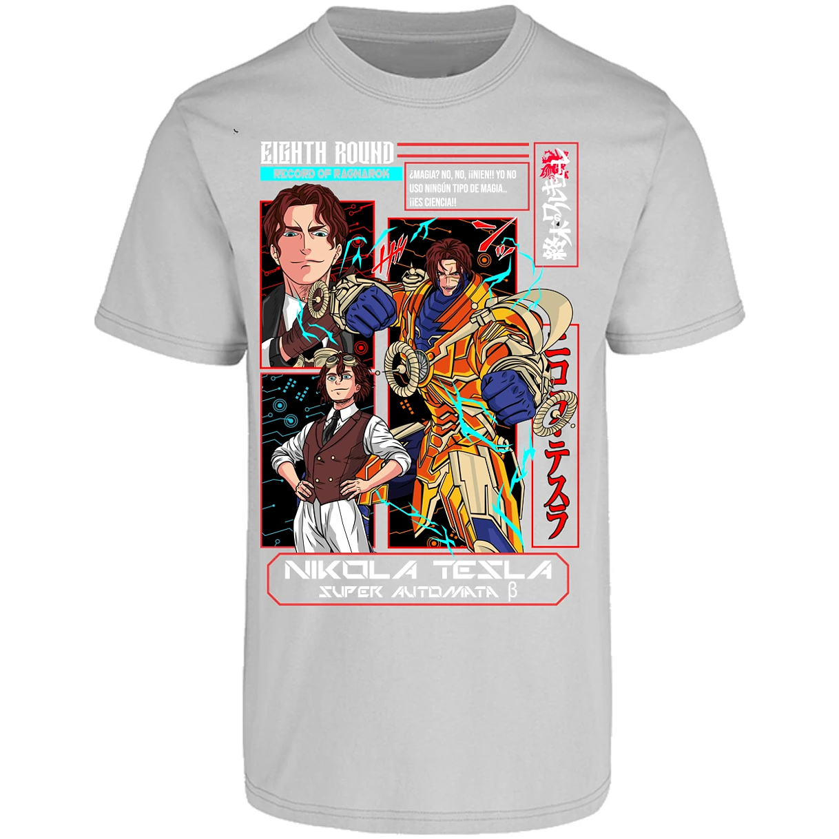 Playera Record Of Ragnarok Tesla Anime para Adulto 19