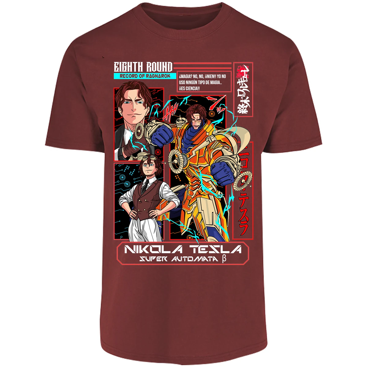 Playera Record Of Ragnarok Tesla Anime para Adulto 25