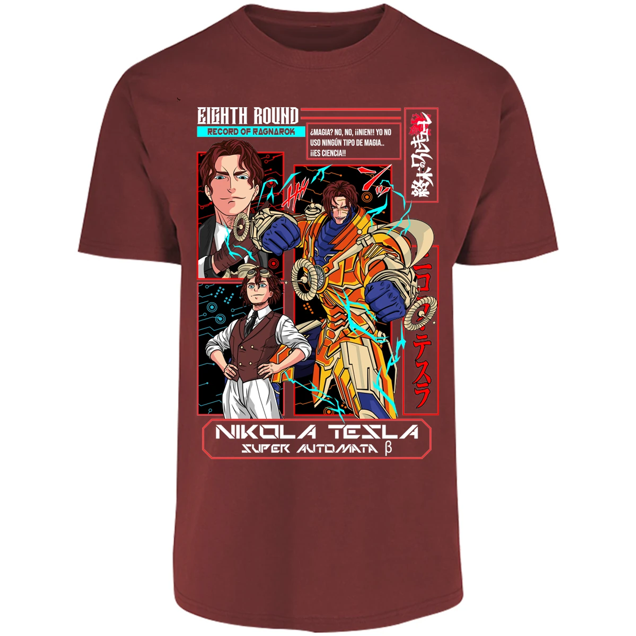 Playera Record Of Ragnarok Tesla Anime para Adulto 25