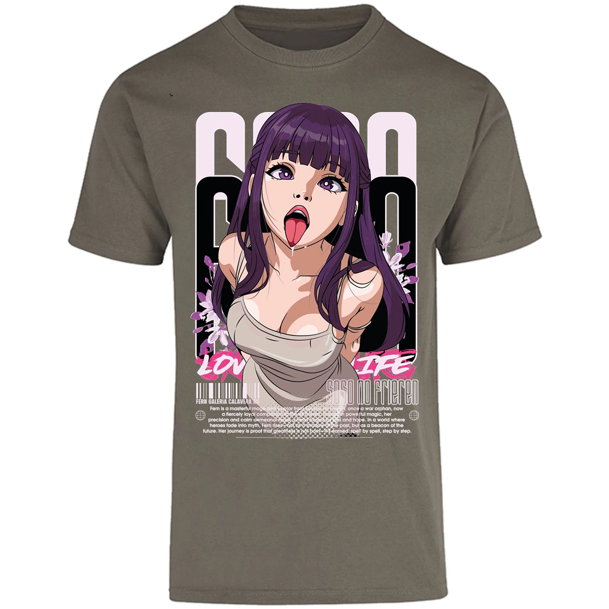 Playera Soso No Frieren Fern Waifu para Adulto 10