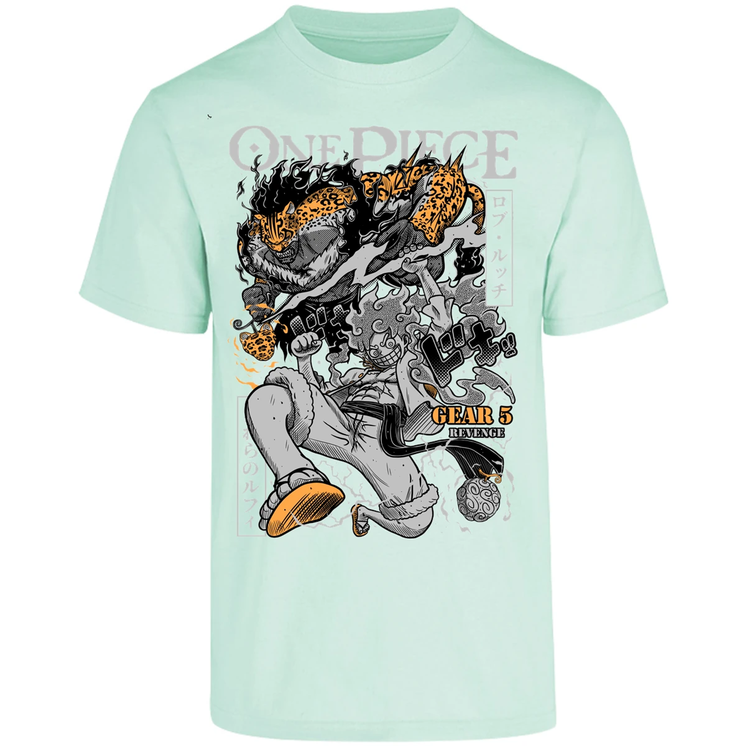 Playera One Piece Luffy Vs Lucci para Adulto 34