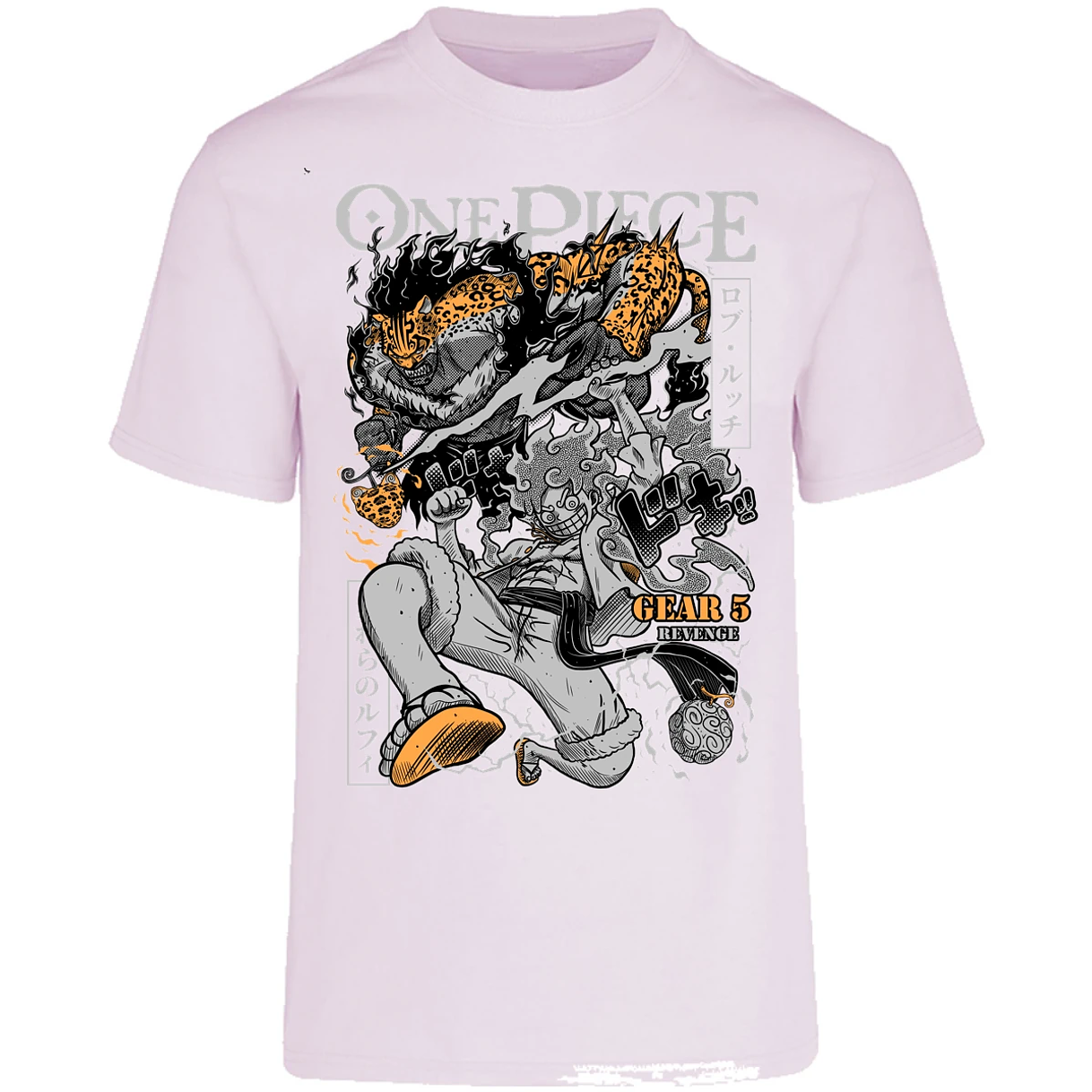 Playera One Piece Luffy Vs Lucci para Adulto 7