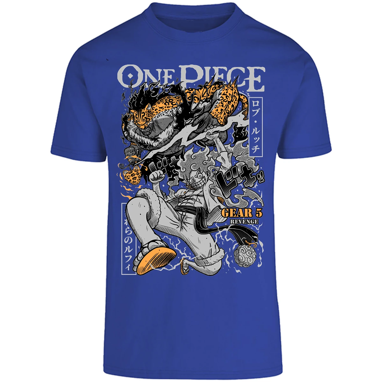 Playera One Piece Luffy Vs Lucci para Adulto 15