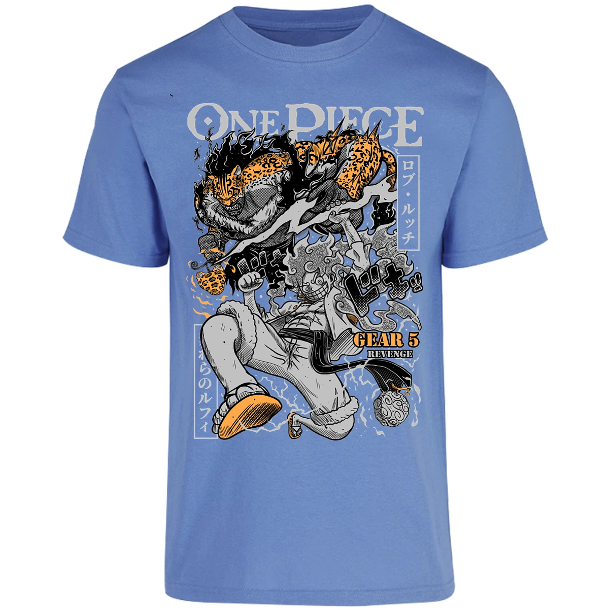 Playera One Piece Luffy Vs Lucci para Adulto 31