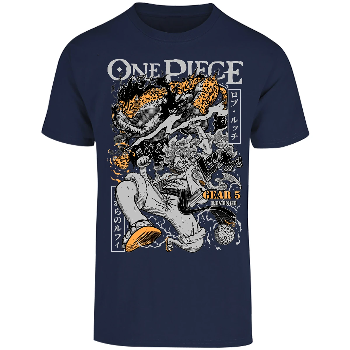 Playera One Piece Luffy Vs Lucci para Adulto 45