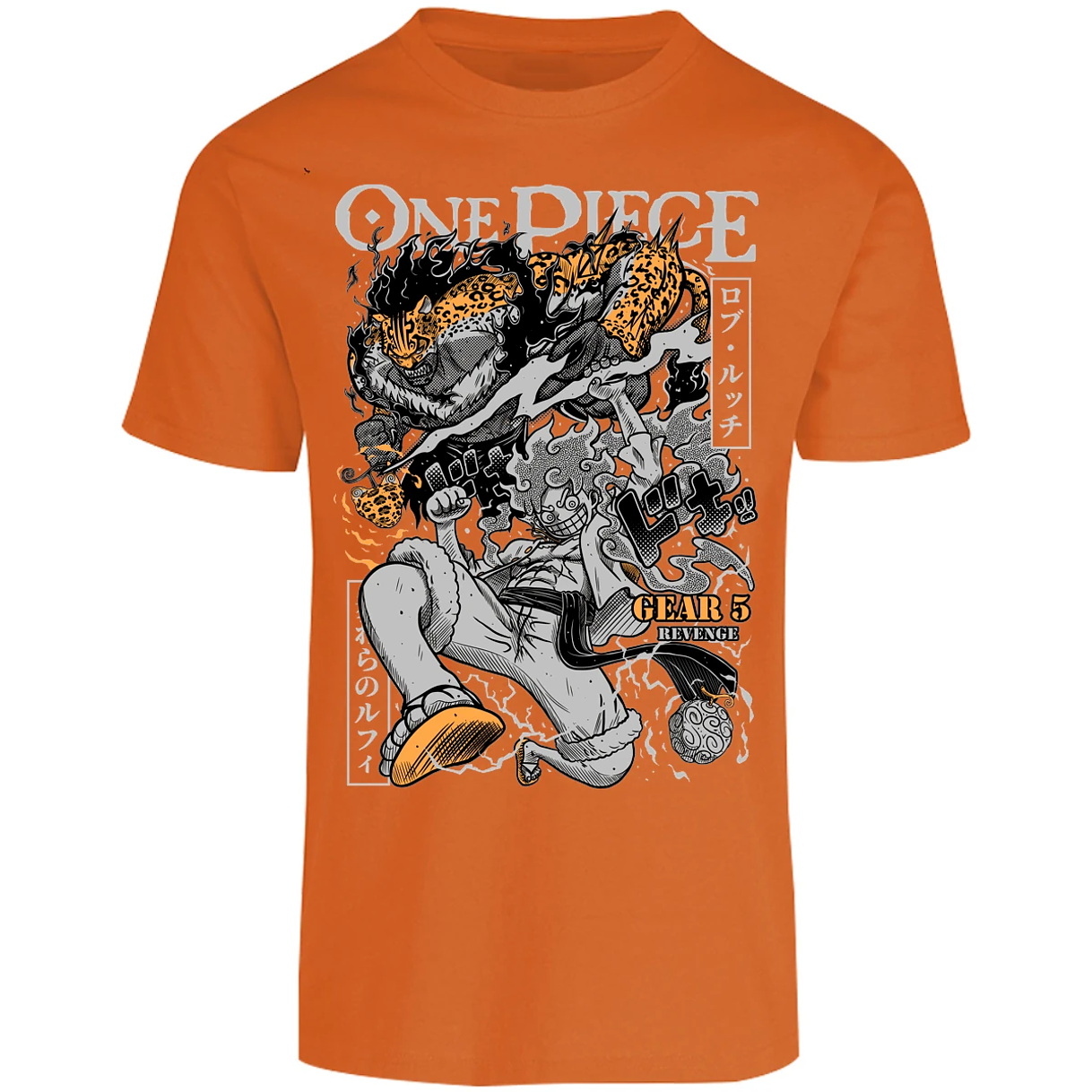 Playera One Piece Luffy Vs Lucci para Adulto 47