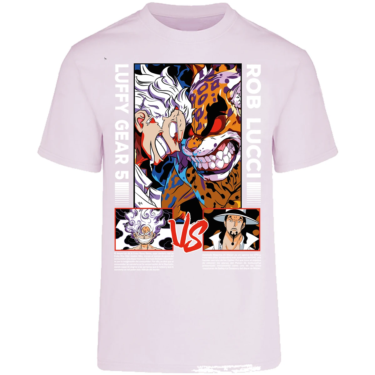 Playera One Piece Luffy Vs Rob Lucci para Adulto 19