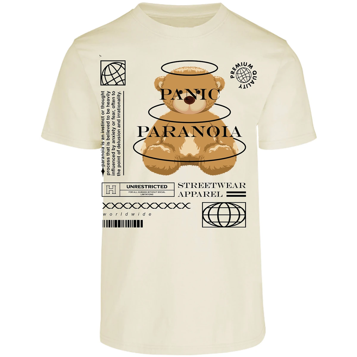 Playera Urbano Style Panic Paranoia 412 para Adulto 21
