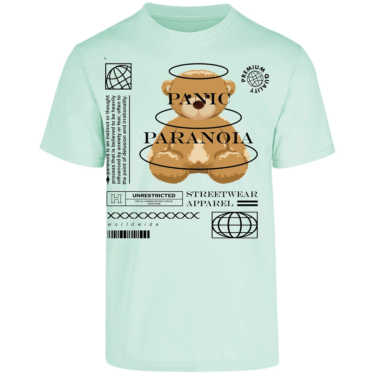 Playera Urbano Style Panic Paranoia 412 para Adulto 7