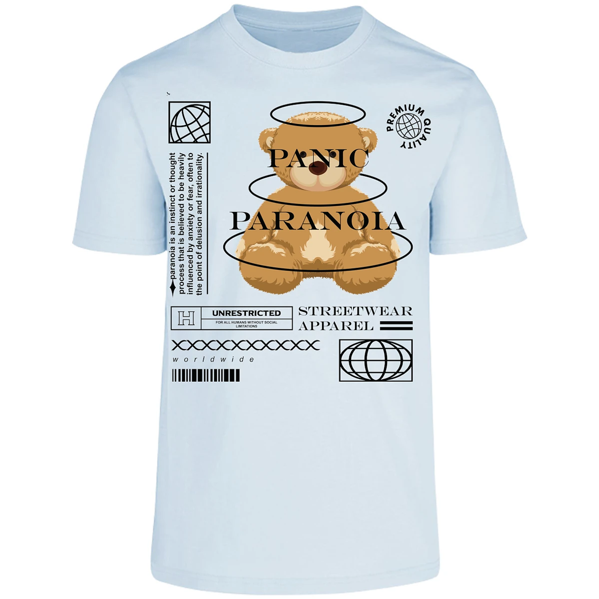 Playera Urbano Style Panic Paranoia 412 para Adulto 24