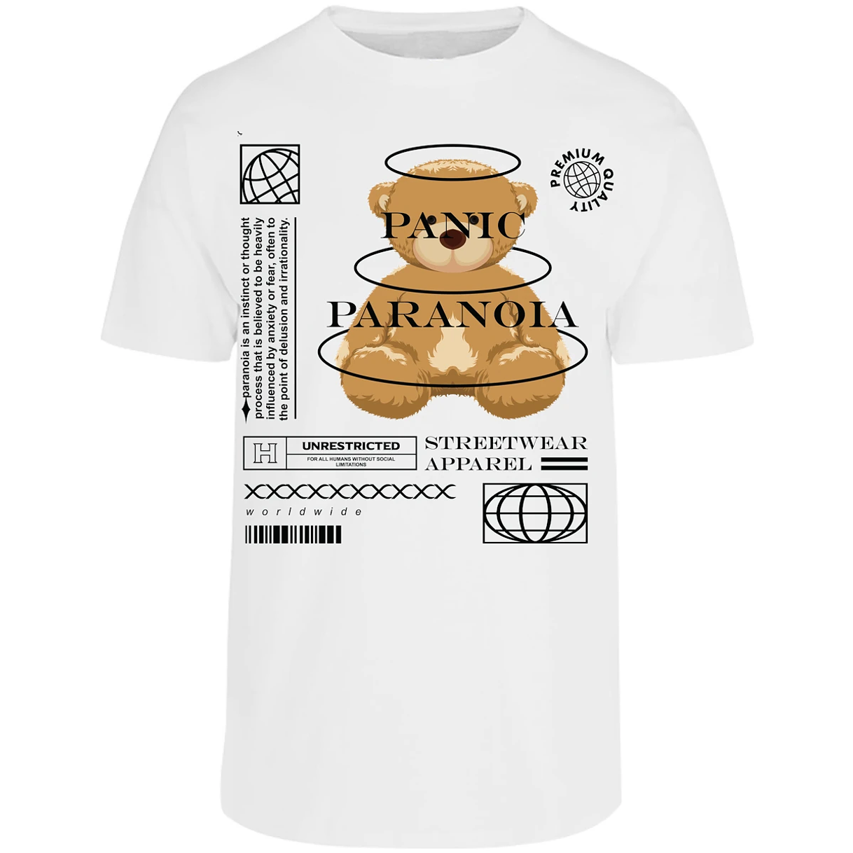 Playera Urbano Style Panic Paranoia 412 para Adulto 22