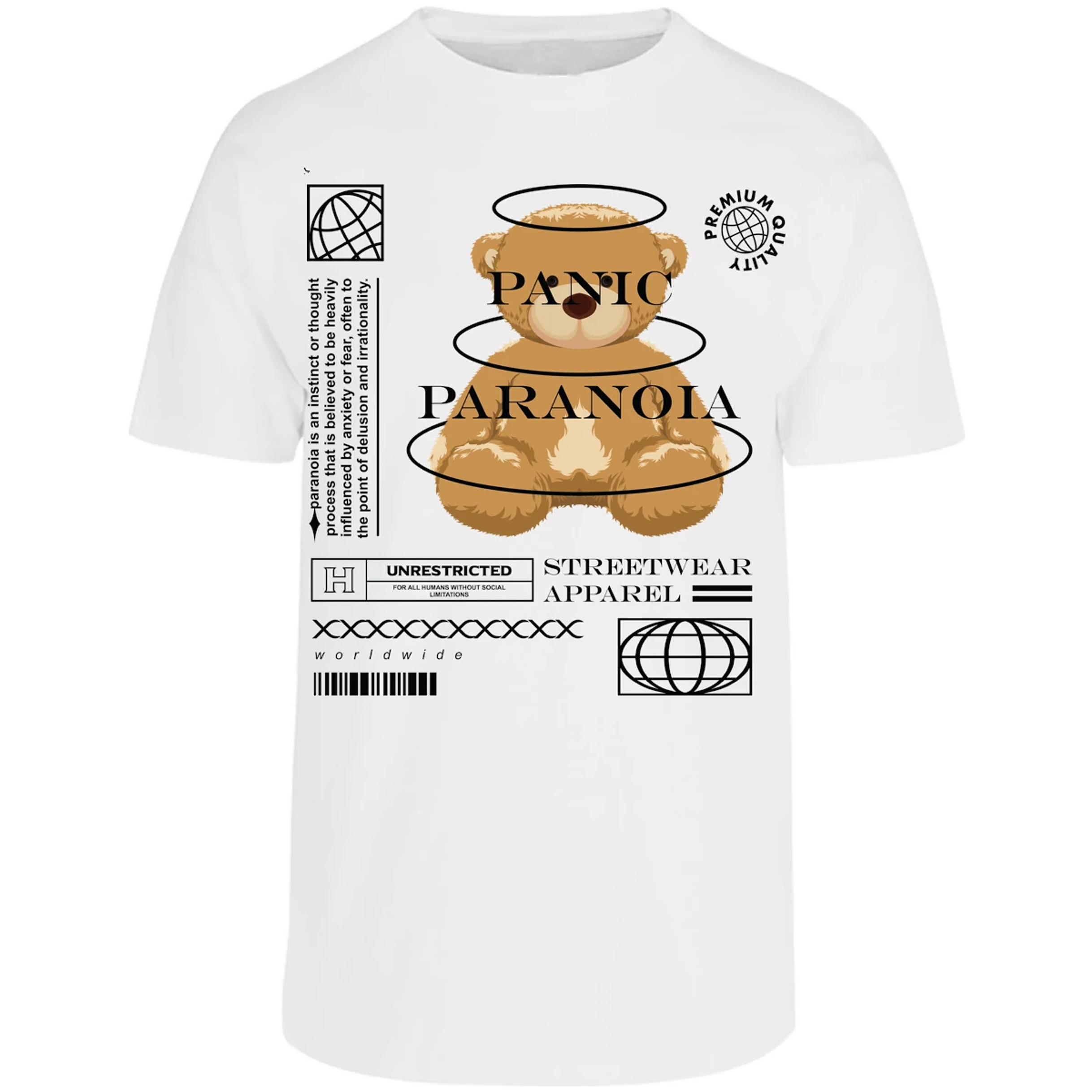 Playera Urbano Style Panic Paranoia 412 para Adulto 22