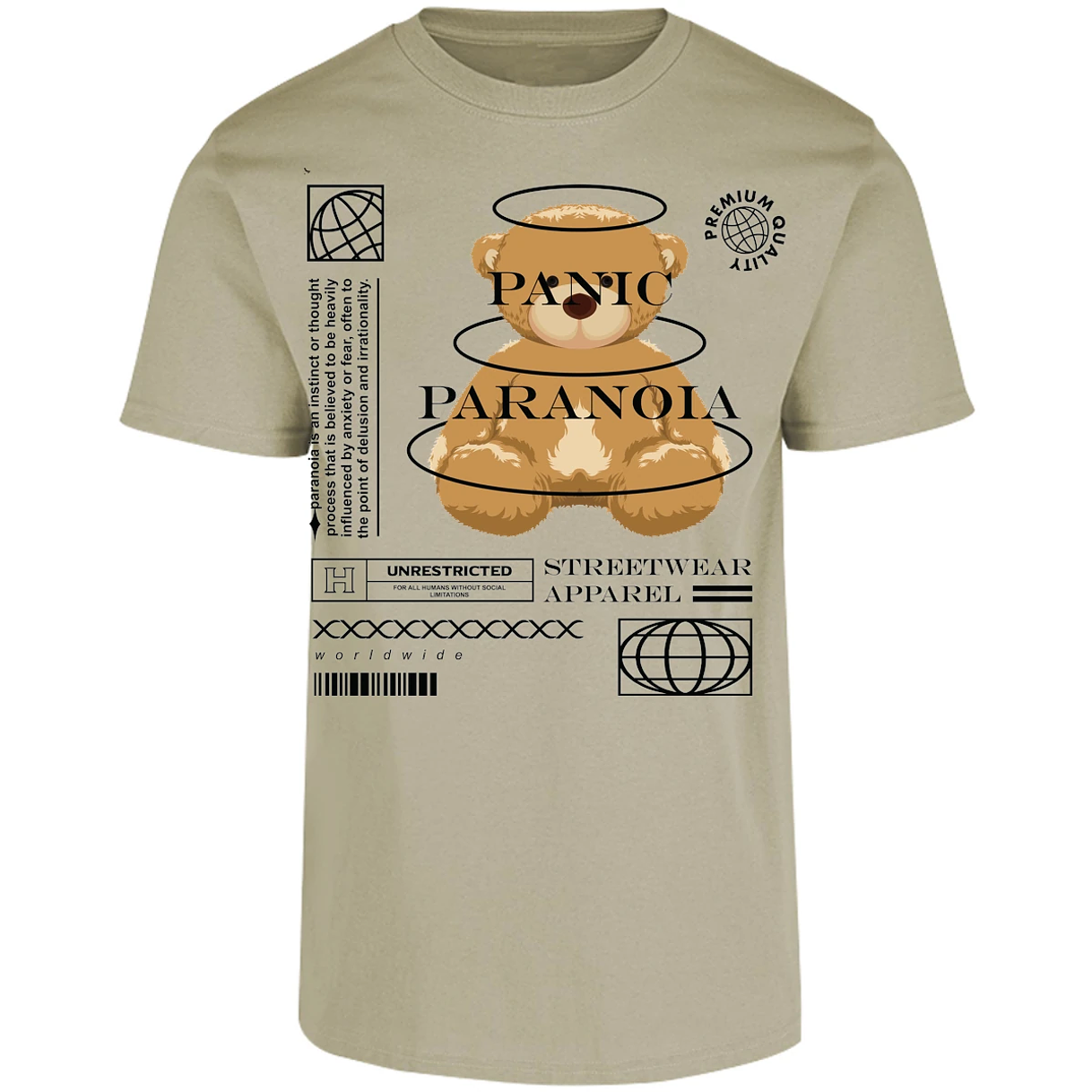 Playera Urbano Style Panic Paranoia 412 para Adulto 10