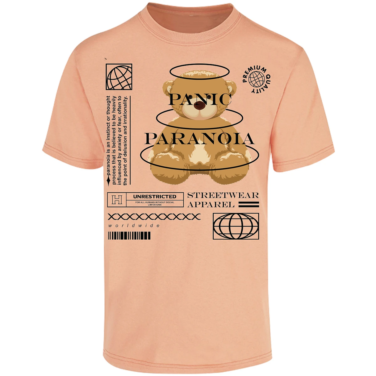 Playera Urbano Style Panic Paranoia 412 para Adulto 20